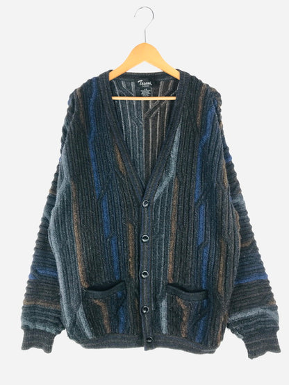 【現状渡し品】【メンズ】 TOSANI CANADA トサニ カナダ 3D KNIT CARDIGAN ニットカーディガン 146-241112-na-02-tag サイズ：L カラー：マルチカラー 万代Net店