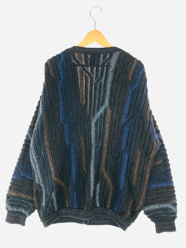 【現状渡し品】【メンズ】  TOSANI CANADA トサニ カナダ 3D KNIT CARDIGAN ニットカーディガン 146-241112-na-02-tag サイズ：L カラー：マルチカラー 万代Net店