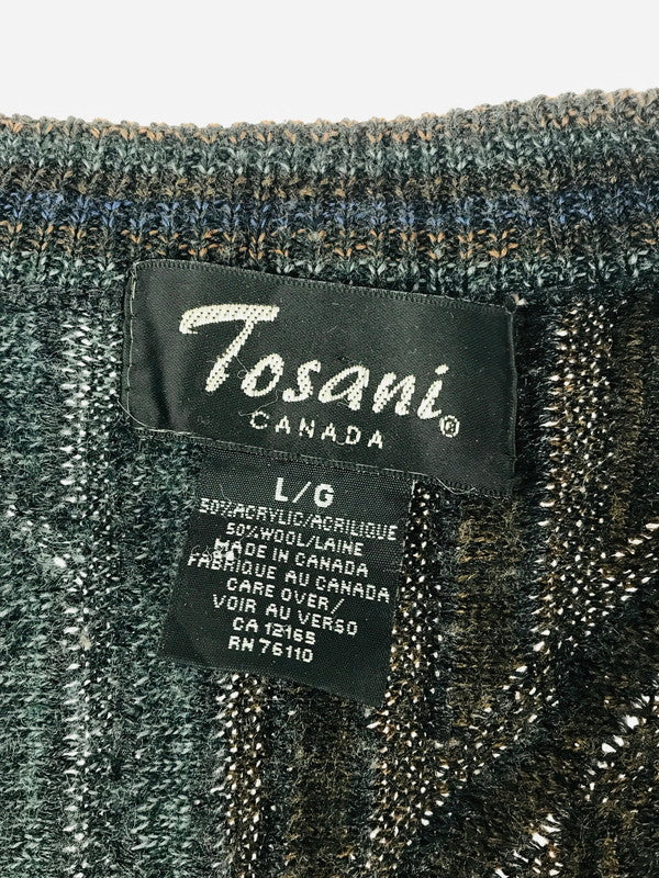【現状渡し品】【メンズ】 TOSANI CANADA トサニ カナダ 3D KNIT CARDIGAN ニットカーディガン 146-241112-na-02-tag サイズ：L カラー：マルチカラー 万代Net店