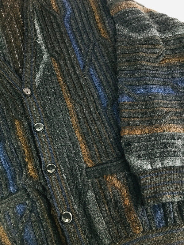【現状渡し品】【メンズ】 TOSANI CANADA トサニ カナダ 3D KNIT CARDIGAN ニットカーディガン 146-241112-na-02-tag サイズ：L カラー：マルチカラー 万代Net店