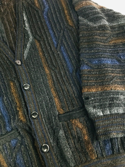 【現状渡し品】【メンズ】 TOSANI CANADA トサニ カナダ 3D KNIT CARDIGAN ニットカーディガン 146-241112-na-02-tag サイズ：L カラー：マルチカラー 万代Net店