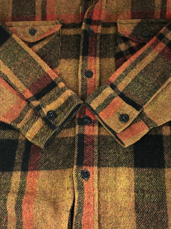 【現状渡し品】【メンズ】  FROSTPROOF フロストプルーフ 60'S CHECK SHIRT チェックシャツ 長袖シャツ 146-241113-na-08-tag サイズ：表記サイズなし 下記参照 カラー：ブラウン系 万代Net店