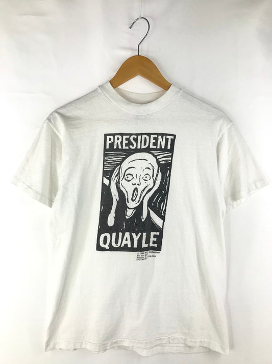 【中古品】【メンズ】 USED HANES ヘインズボディ 90's 1988 S/S PRINT TEE ムンクの叫び ショートスリーブプリントTシャツ 半袖Tシャツ 146-250323-hi-23-tag サイズ：M カラー：ホワイト 万代Net店