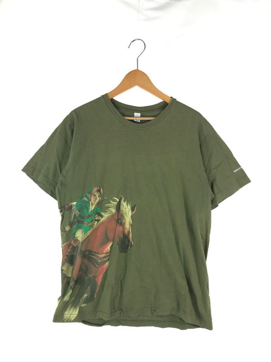 【中古品】【メンズ】  TULTEX タルテックス NINTENDO 3DS "ZELDA"T-SHIRT ニンテンドー ゼルダの伝説 Tシャツ 半袖 トップス 146-241108-ki-15-tag サイズ：L カラー：カーキ 万代Net店