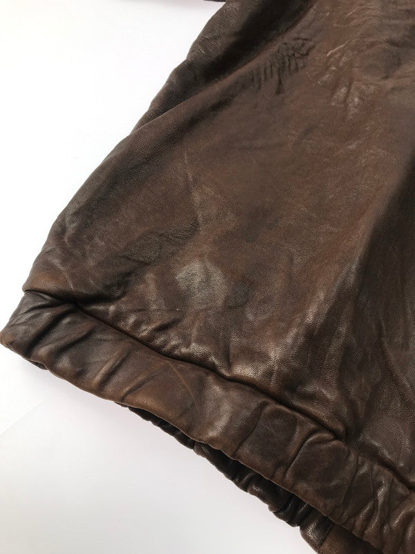 【現状渡し品】【メンズ】 POLO RALPH LAUREN ポロ・ラルフローレン 90's LEATHER JACKET 90年代 レザージャケット アウター 146-250216-na-02-tag サイズ：XL カラー：ブラウン 万代Net店