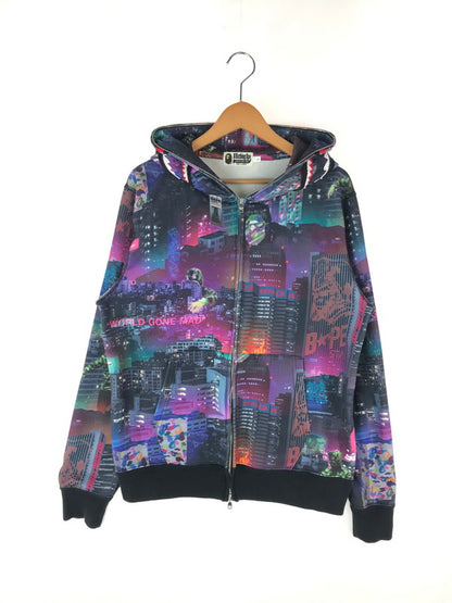 【中古品】【メンズ】 A BATHING APE アベイシングエイプ 001ZPG301020X NEON TOKYO SHARK FULL ZIP HOODIE ネオン 東京 シャーク フルジップ フーディー パーカー 142-241113-na-04-tag サイズ：L カラー：マルチカラー 万代Net店