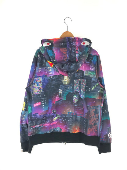 【中古品】【メンズ】 A BATHING APE アベイシングエイプ 001ZPG301020X NEON TOKYO SHARK FULL ZIP HOODIE ネオン 東京 シャーク フルジップ フーディー パーカー 142-241113-na-04-tag サイズ：L カラー：マルチカラー 万代Net店