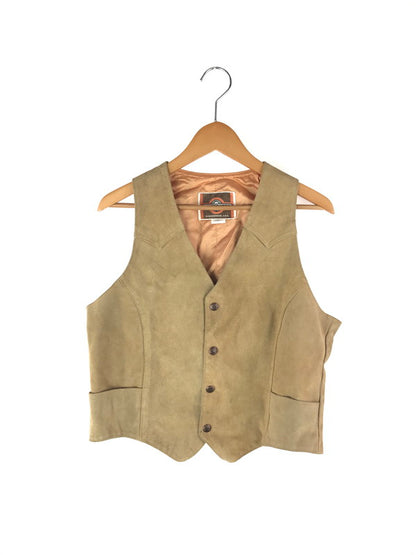 【中古品】【メンズ】  PIONEER WEAR パイオニア ウェア― 70'S SUEDE LEATHER WESTERN VEST スウェード レザー ウエスタン ベスト 146-241113-na-09-tag サイズ：40 カラー：ブラウン系 万代Net店