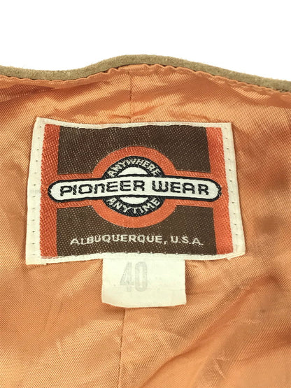 【中古品】【メンズ】  PIONEER WEAR パイオニア ウェア― 70'S SUEDE LEATHER WESTERN VEST スウェード レザー ウエスタン ベスト 146-241113-na-09-tag サイズ：40 カラー：ブラウン系 万代Net店