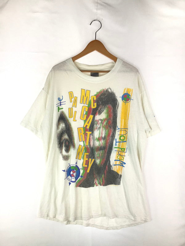 【中古品】【メンズ】  THE BROCKUM COLLECTION ブロックム コレクション PAUL MCCARTNEY VINTAGE WORLD TOUR TEE ポール マッカートニー ヴィンテージ ワールド ツアー Tシャツ トップス 146-241117-mo-01-tag サイズ：one カラー：ホワイト 万代Net店