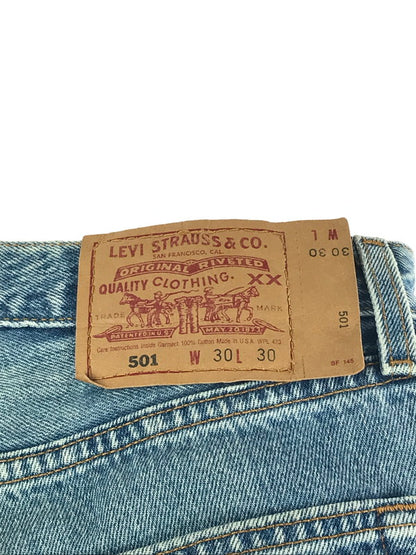 【現状渡し品】【メンズ】 Levi's リーバイス 90’s 501 DENIM PANTS デニムパンツ USA製 157-241119-yk-10-tag サイズ：30 カラー：ライトインディゴ 万代Net店