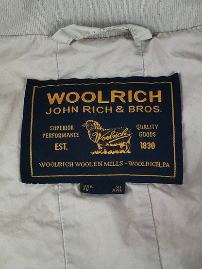 【現状渡し品】【メンズ】 WOOLRICH ウールリッチ フルジップ ナイロンジャケット アウター 144-241114-ki-02-tag サイズ：XL カラー：ベージュ 万代Net店