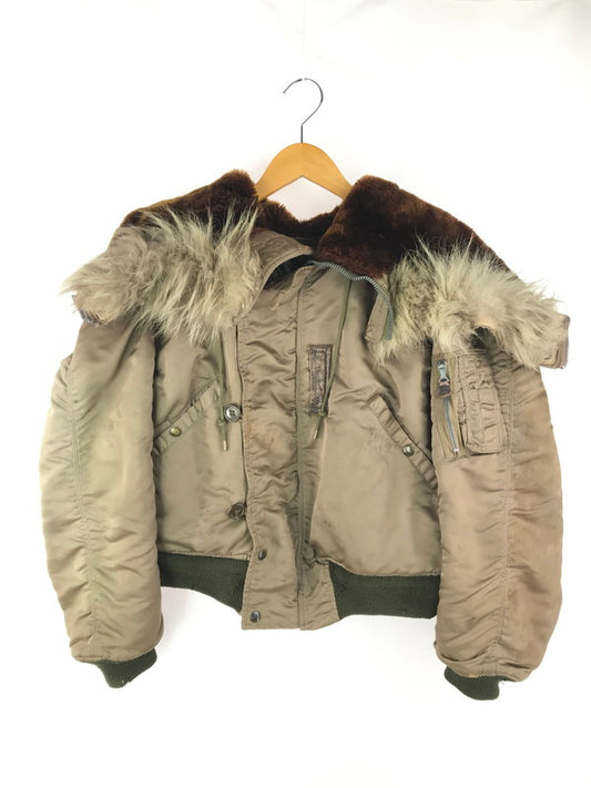 【現状渡し品】【メンズ】 U.S.AIR FORCE アメリカ空軍 40's~50's VINTAGE TYPE N-2 FLIGHT JACKET 40~50年代 ヴィンテージ N-2 フライトジャケット 片ツメ 初期型 アウター 146-250415-yk-13-tag サイズ：M カラー：カーキ 万代Net店