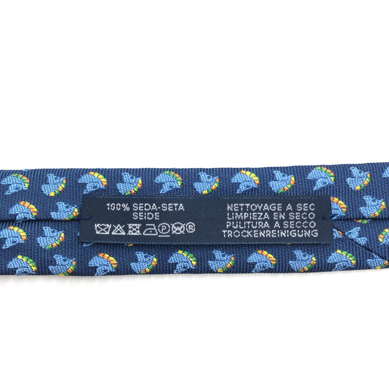 【中古品】【メンズ】 HERMES エルメス 339284T SILK TIE シルクネクタイ シュバル ホース 服飾雑貨 スーツ用小物 183-241119-na-01-tag カラー：ブルー 万代Net店