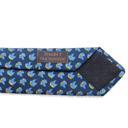 【中古品】【メンズ】 HERMES エルメス 339284T SILK TIE シルクネクタイ シュバル ホース 服飾雑貨 スーツ用小物 183-241119-na-01-tag カラー：ブルー 万代Net店