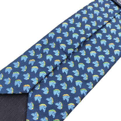 【中古品】【メンズ】 HERMES エルメス 339284T SILK TIE シルクネクタイ シュバル ホース 服飾雑貨 スーツ用小物 183-241119-na-01-tag カラー：ブルー 万代Net店