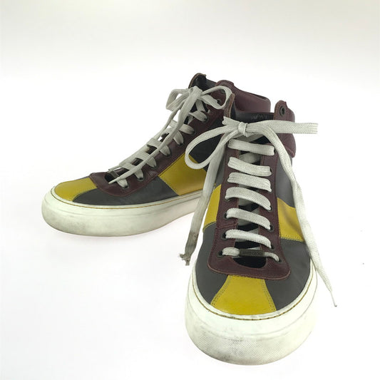 【中古品】【メンズ】 JIMMY CHOO ジミーチュウ レザー ハイカットスニーカー 靴 183-241119-yk-11-tag サイズ：42 カラー：マルチカラー 万代Net店