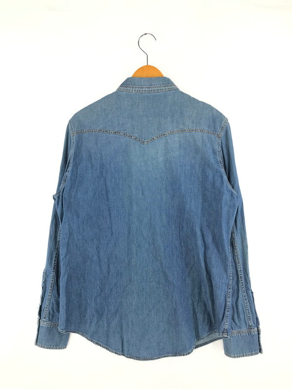 【中古品】【メンズ】 SAINT LAURENT サンローラン DENIM WESTERN SHIRT デニムウエスタンシャツ 長袖 トップス 141-250106-mo-11-tag サイズ：L カラー：ブルー 万代Net店