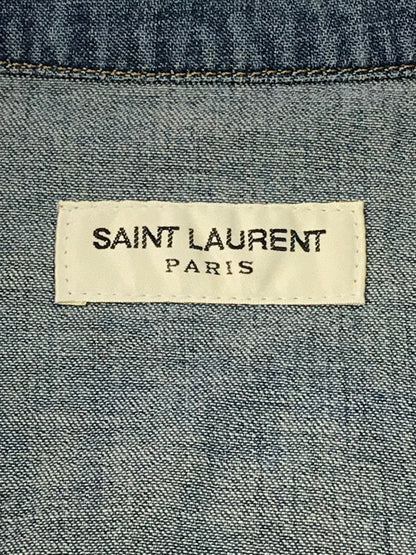 【中古品】【メンズ】 SAINT LAURENT サンローラン DENIM WESTERN SHIRT デニムウエスタンシャツ 長袖 トップス 141-250106-mo-11-tag サイズ：L カラー：ブルー 万代Net店