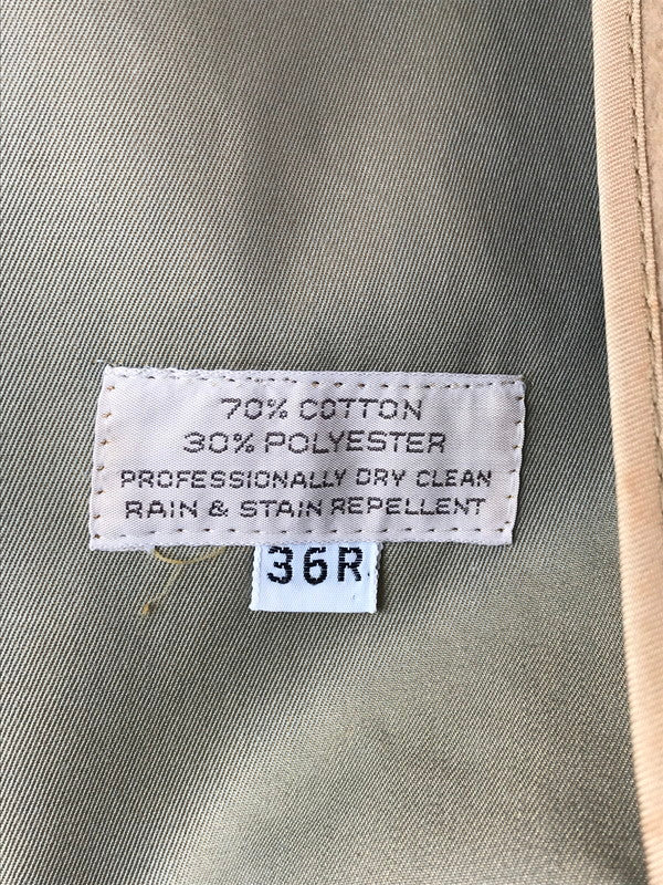 【現状渡し品】【メンズ】 ALLENSOLLY アレンソリー TRENCH COAT トレンチコート アウター 146-241126-mo-20-tag サイズ：36R カラー：ベージュ 万代Net店