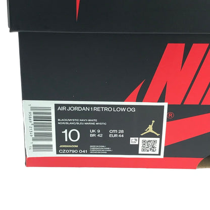 【中古美品】【メンズ】 NIKE ナイキ AIR JORDAN 1 LOW OG CZ0790-041 エア ジョーダン 1 レトロ ロー オリジナル スニーカー 靴 160-241119-yk-22-tag サイズ：28cm/US10 カラー：BLACK/MYSTIC NAVY-WHITE 万代Net店