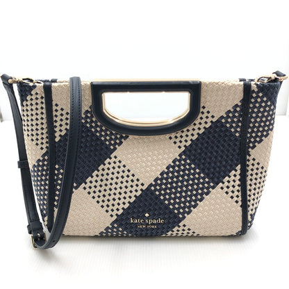 【中古品】【レディース】 Kate Spade ケイトスペード KA785 GINGHAM CROSSBODY CLUTCH BAG ギンガム クロスボディ クラッチバッグ 2WAYバッグ ショルダーバッグ ハンドバッグ カバン 180-241119-na-07-tag カラー：ブルー/ホワイト 万代Net店