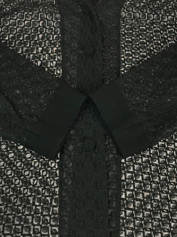 【中古品】【レディース】 GIVENCHY ジバンシィ SEE-THROUGH BLOUSE シースルーブラウス 168-241203-na-12-tag サイズ：42 カラー：ブラック系 万代Net店