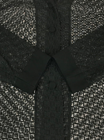 【中古品】【レディース】 GIVENCHY ジバンシィ SEE-THROUGH BLOUSE シースルーブラウス 168-241203-na-12-tag サイズ：42 カラー：ブラック系 万代Net店