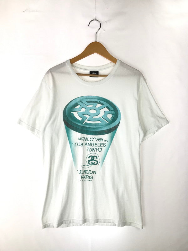 【中古品】【メンズ】 STUSSY ステューシー HOLOGRAM T SHIRT ホログラム Tシャツ 半袖 トップス 142-241130-mo-03-tag サイズ：M カラー：ホワイト 万代Net店