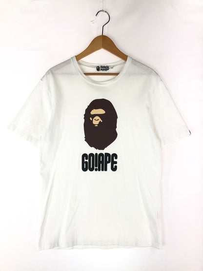 【中古品】【メンズ】 A BATHING APE アベイシングエイプ GO!APE TEE 001GDA201047X ロゴTシャツ 半袖Tシャツ 142-241123-hi-13-tag サイズ：L カラー：ホワイト 万代Net店