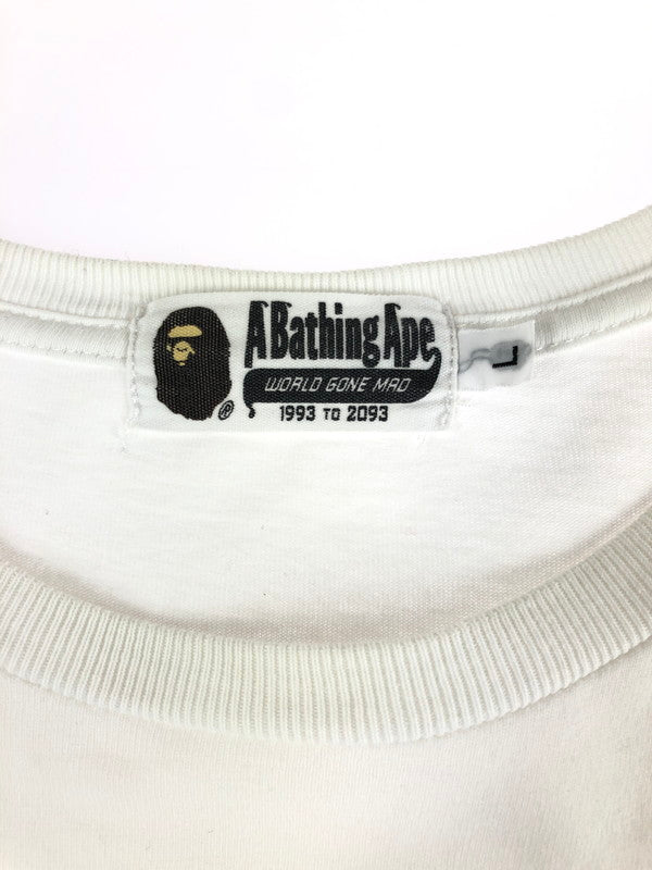 【中古品】【メンズ】 A BATHING APE アベイシングエイプ GO!APE TEE 001GDA201047X ロゴTシャツ 半袖Tシャツ 142-241123-hi-13-tag サイズ：L カラー：ホワイト 万代Net店