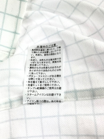 【中古美品】【メンズ】 LACOSTE ラコステ SLIM FIT CHECK SHIRT PH794E スリムフィット チェックシャツ 半袖シャツ トップス 147-241126-yk-13-tag サイズ：XL カラー：ホワイト/ライトブルー 万代Net店