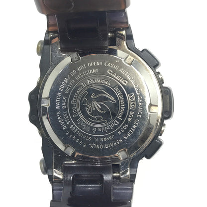 【中古品】【メンズ/レディース】 CASIO カシオ BABY-G ベイビージー BGW-103K FROGMAN イルカクジラ クォーツ 腕時計 196-241224-ki-19-tag カラー：ブラック/ブラウン 万代Net店