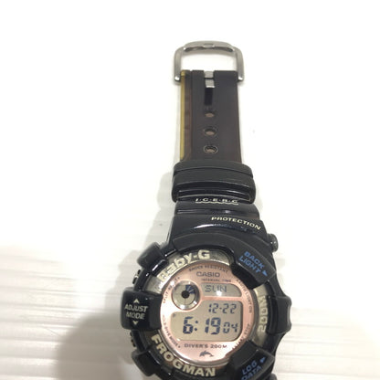 【中古品】【メンズ/レディース】 CASIO カシオ BABY-G ベイビージー BGW-103K FROGMAN イルカクジラ クォーツ 腕時計 196-241224-ki-19-tag カラー：ブラック/ブラウン 万代Net店