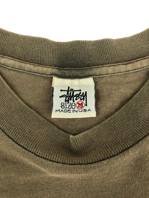 【現状渡し品】【メンズ】 STUSSY ステューシー OLD STUSSY S/S 4 LIFE TEE ショートスリーブ ロゴTシャツ 半袖Tシャツ 白タグ 142-241123-hi-14-tag サイズ：M カラー：カーキ 万代Net店