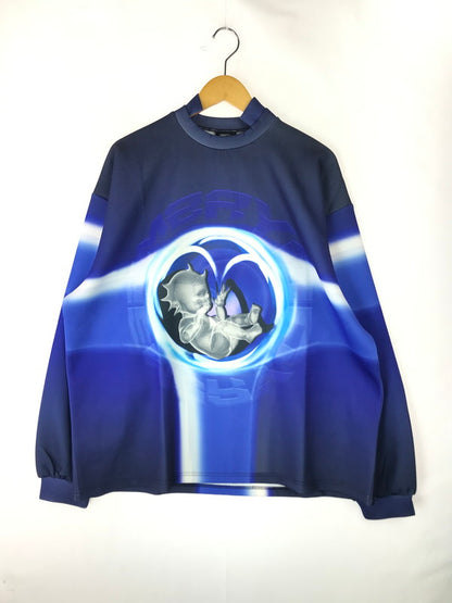 【中古品】【メンズ】  EMBRYO エンブリヨ CREWNECK SWEAT クルーネック スウェット トレーナー トップス 141-241126-yk-14-tag サイズ：M カラー：ブルー系 万代Net店