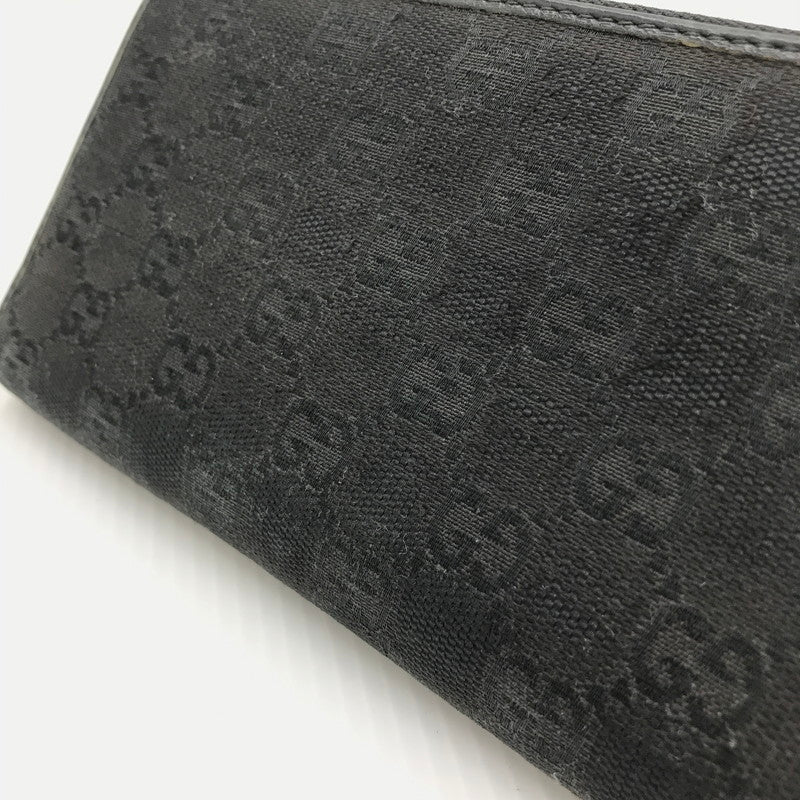 【中古品】【メンズ/レディース】 GUCCI グッチ 307980 493075 GGキャンバス ラウンドファスナー ロングウォレット 長財布 181-241122-na-02-tag カラー：ブラック 万代Net店