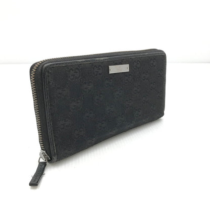 【中古品】【メンズ/レディース】 GUCCI グッチ 307980 493075 GGキャンバス ラウンドファスナー ロングウォレット 長財布 181-241122-na-02-tag カラー：ブラック 万代Net店