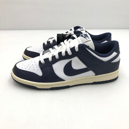 【中古美品】【メンズ】 NIKE ナイキ WMNS DUNK LOW VINTAGE NAVY DD1503-115 ウィメンズ ダンク ロー ヴィンテージ ネイビー スニーカー 靴 160-241123-hi-08-tag サイズ：27cm US 10 カラー：WHITE/MIDNIGHT NAVY 万代Net店