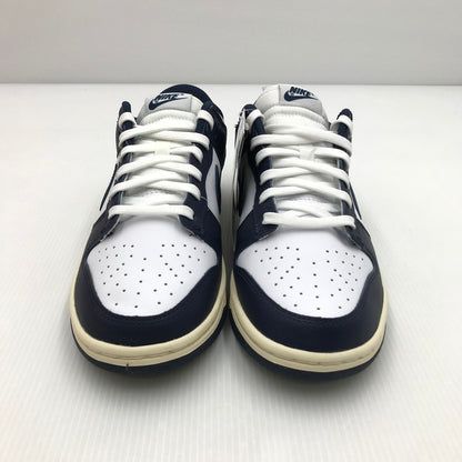 【中古美品】【メンズ】 NIKE ナイキ WMNS DUNK LOW VINTAGE NAVY DD1503-115 ウィメンズ ダンク ロー ヴィンテージ ネイビー スニーカー 靴 160-241123-hi-08-tag サイズ：27cm US 10 カラー：WHITE/MIDNIGHT NAVY 万代Net店