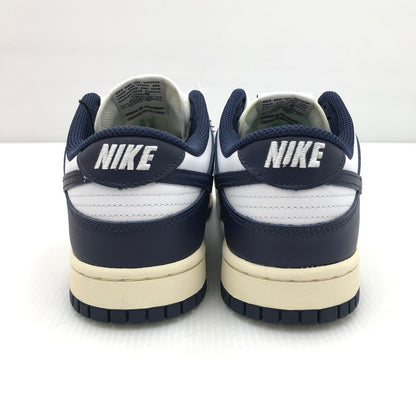 【中古美品】【メンズ】 NIKE ナイキ WMNS DUNK LOW VINTAGE NAVY DD1503-115 ウィメンズ ダンク ロー ヴィンテージ ネイビー スニーカー 靴 160-241123-hi-08-tag サイズ：27cm US 10 カラー：WHITE/MIDNIGHT NAVY 万代Net店