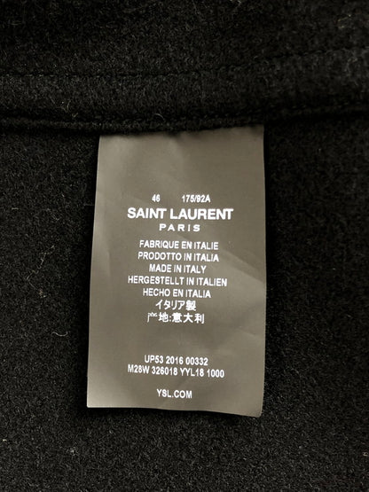 【中古品】【メンズ】 SAINT LAURENT PARIS サンローランパリ 16AW WOOL MELTON DUFFLE COAT 326018 YYL18 エディ期 トグルボタンウールメルトンダッフルコート 141-241124-hi-12-tag サイズ：46 カラー：ブラック 万代Net店