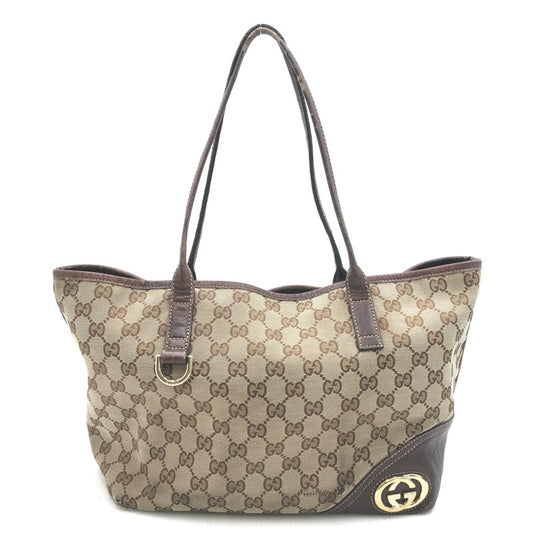 【現状渡し品】【レディース】 GUCCI グッチ ニューブリット トートバッグ 169946 GGキャンバス カバン 180-241202-hi-18-tag カラー：ベージュ 万代Net店