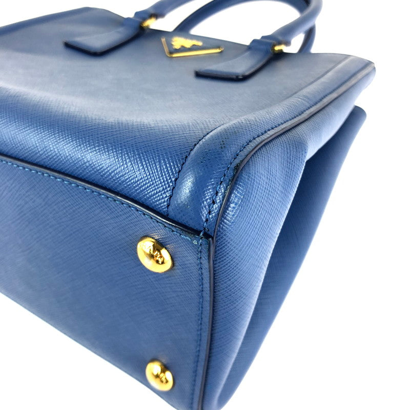 【中古品】【レディース】 GALLERIA SAFFIANO BN2608 ガレリア サフィアーノ 2WAYハンドバッグ ハンドバッグ ショルダーバッグ カバン 180-241204-hi-08-tag カラー：ブルー 万代Net店