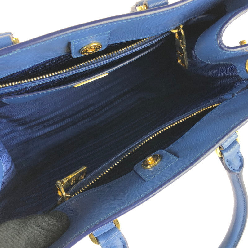 【中古品】【レディース】 GALLERIA SAFFIANO BN2608 ガレリア サフィアーノ 2WAYハンドバッグ ハンドバッグ ショルダーバッグ カバン 180-241204-hi-08-tag カラー：ブルー 万代Net店