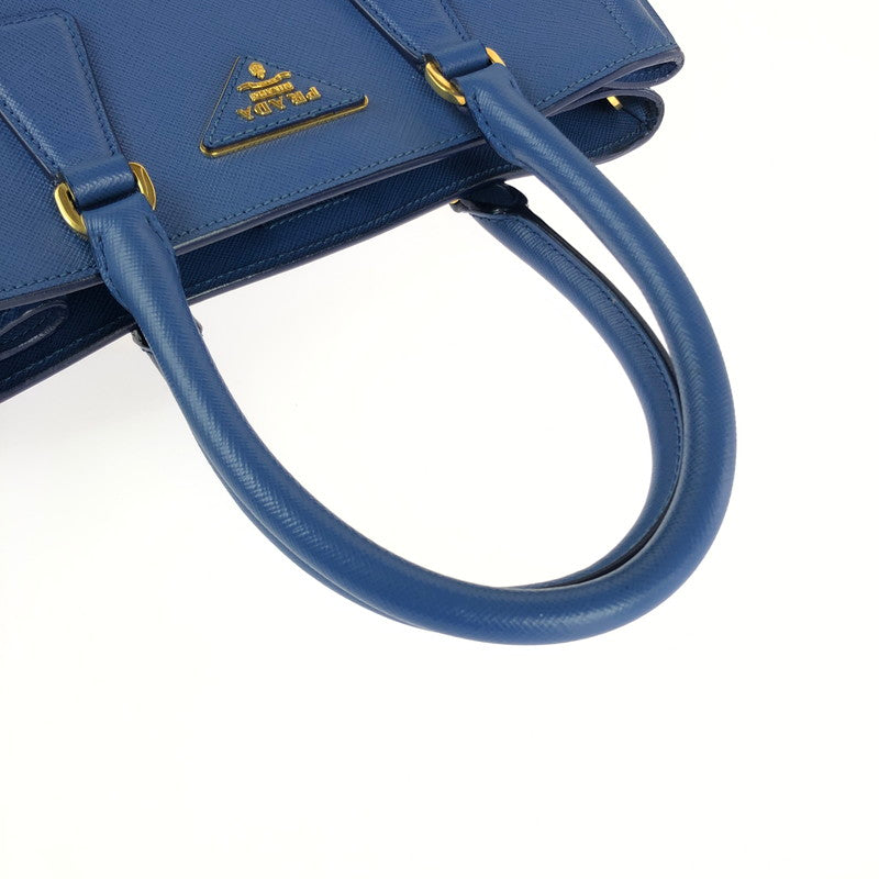 【中古品】【レディース】 PRADA プラダ GALLERIA SAFFIANO BN2608 ガレリア サフィアーノ 2WAYハンドバッグ ハンドバッグ ショルダーバッグ カバン 180-241204-hi-08-tag カラー：ブルー 万代Net店