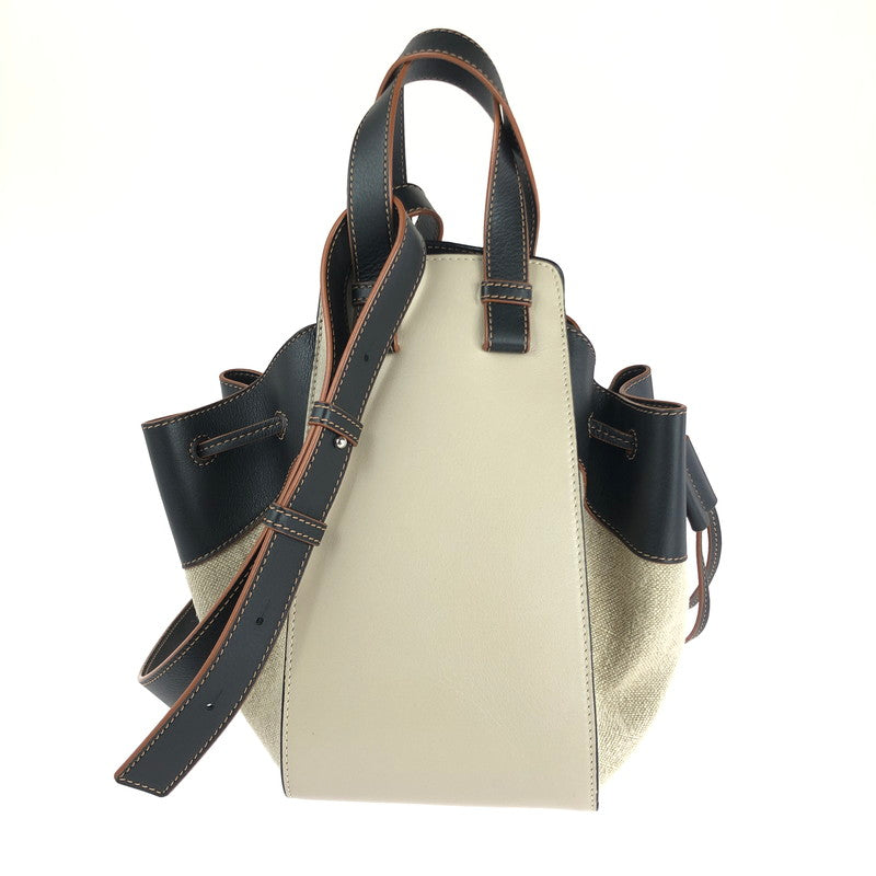 【中古品】【レディース】 LOEWE ロエベ ハンモック ドローストリングバッグ ミニ 2WAYバッグ ショルダーバッグ ハンドバッグ カバン 180-241204-hi-07-tag カラー：アイボリー/ブラック 万代Net店