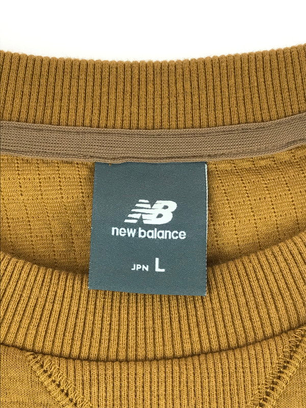 【中古品】【メンズ】 NEW BALANCE ニューバランス DOUBLE FACE CREW AMT35179 ダブルフェイスクルー トップス トレーナー 148-241130-mo-25-tag サイズ：L カラー：黄土色 万代Net店