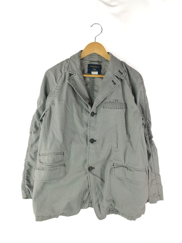 【現状渡し品】【メンズ】 WOOLRICH ウールリッチ TAILORED JACKET テーラードジャケット ライトアウター トップス 144-241203-yk-07-tag サイズ：L カラー：グレー 万代Net店