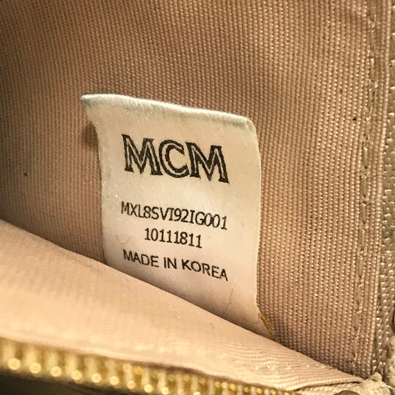 【現状渡し品】【レディース】 MCM エム・シー・エム ラウンドファスナーロングウォレット MXL8SVI92IG001 長財布 181-241202-hi-07-tag カラー：ベージュ 万代Net店